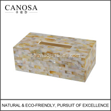 Handgjorda Golden Lip Shell Resin Tissue Box Cover